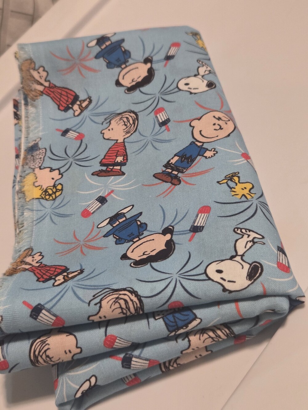Peanuts Gang Snoopy Patriotic Cotton Fabric